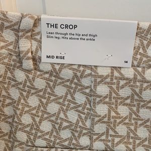 Ann Taylor NWT lattice work cropped pants, size 14